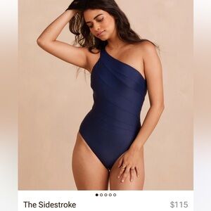 Summersalt Ruched Sidestroke One-Piece Swimsuit - sz 4